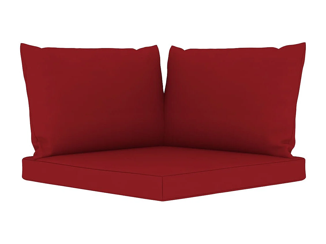 Sofá de jardim com 4 lugares almofadões vermelho tinto