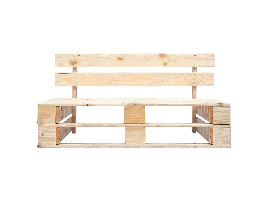Divano da Giardino a Pallet con Cuscini Sabbia in Legno di Pino