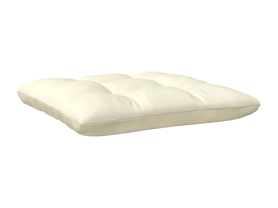 Gartensofa 2-Sitzer mit Creme Kissen Massivholz Kiefer