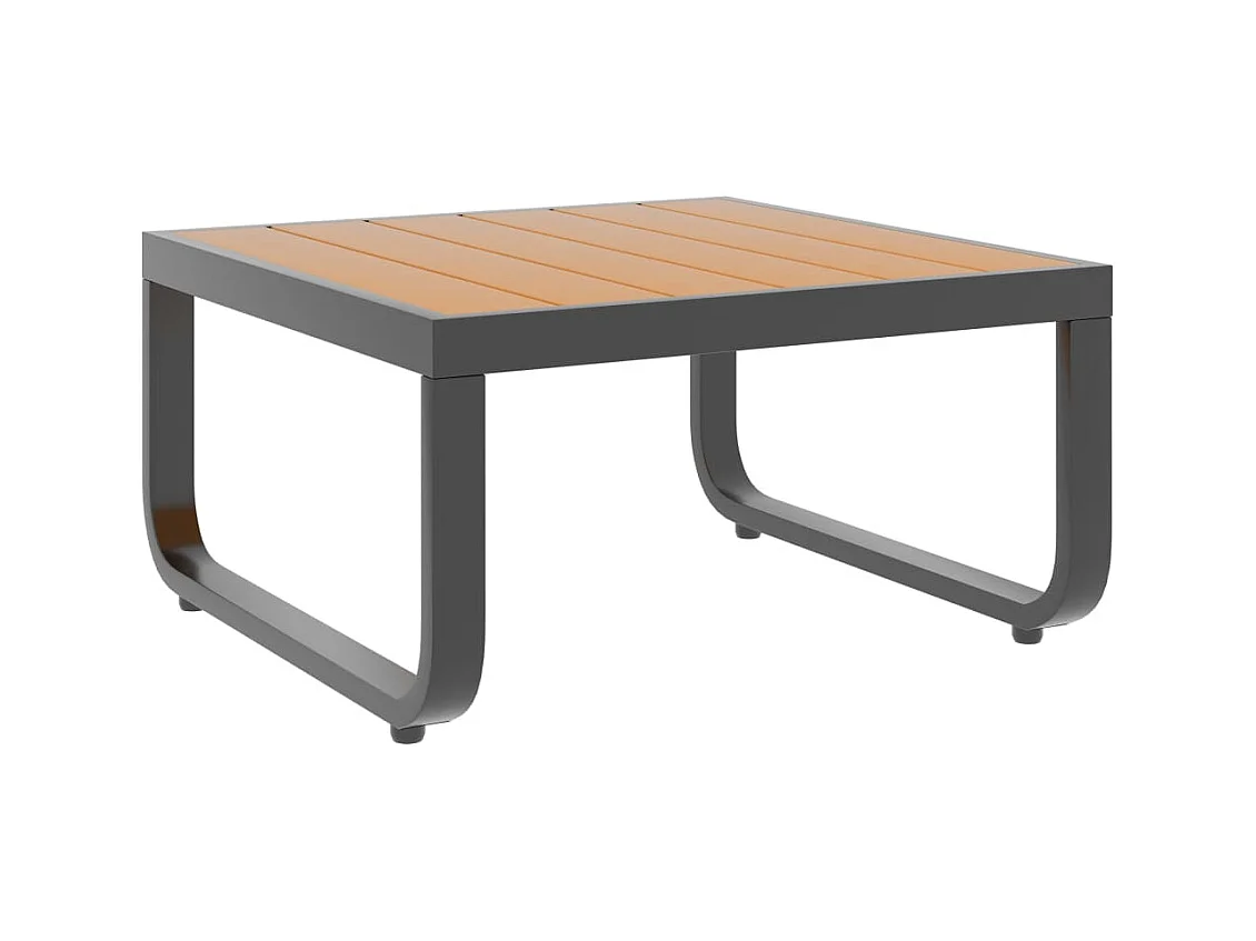 Canapé d'angle de jardin à 5 places avec coussins Aluminium WPC