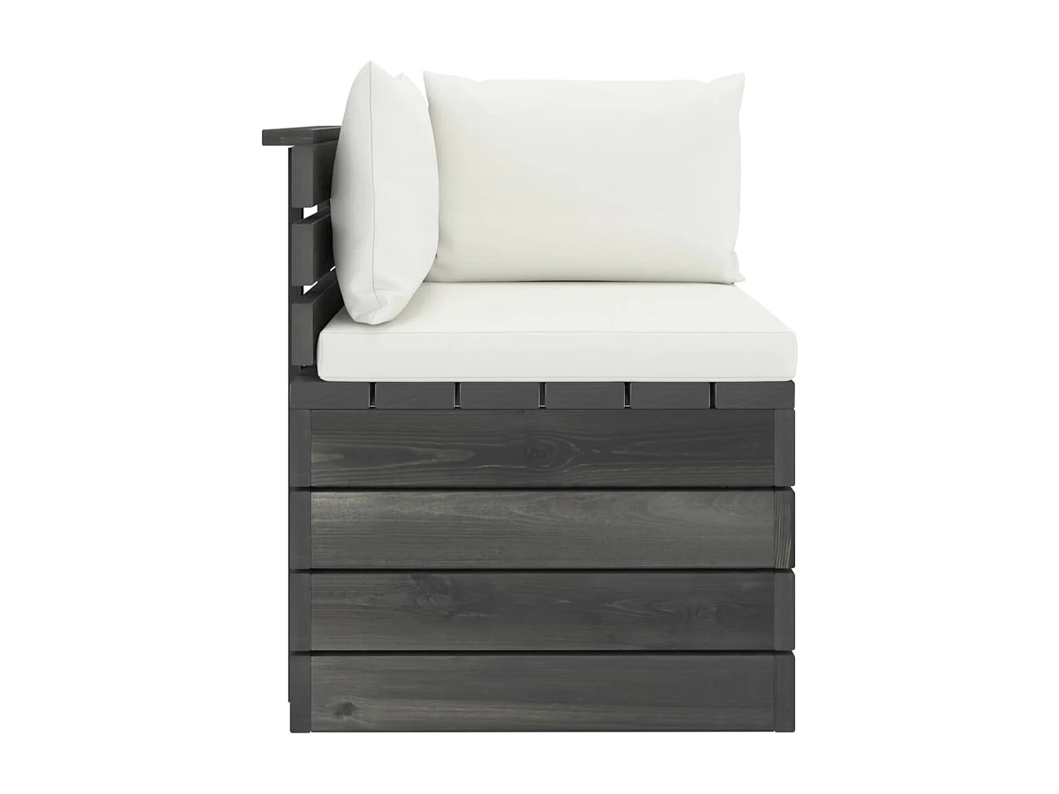 Garten-Palettensofa 2-Sitzer mit Kissen Kiefer Massivholz