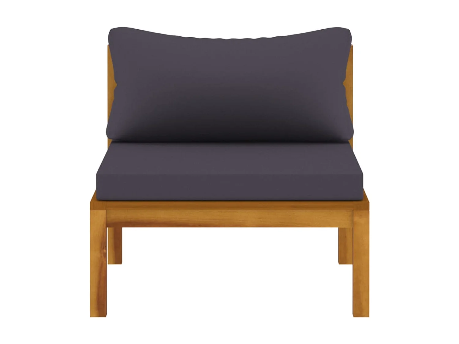 Canapé de jardin à 3 places avec coussin Bois d'acacia massif