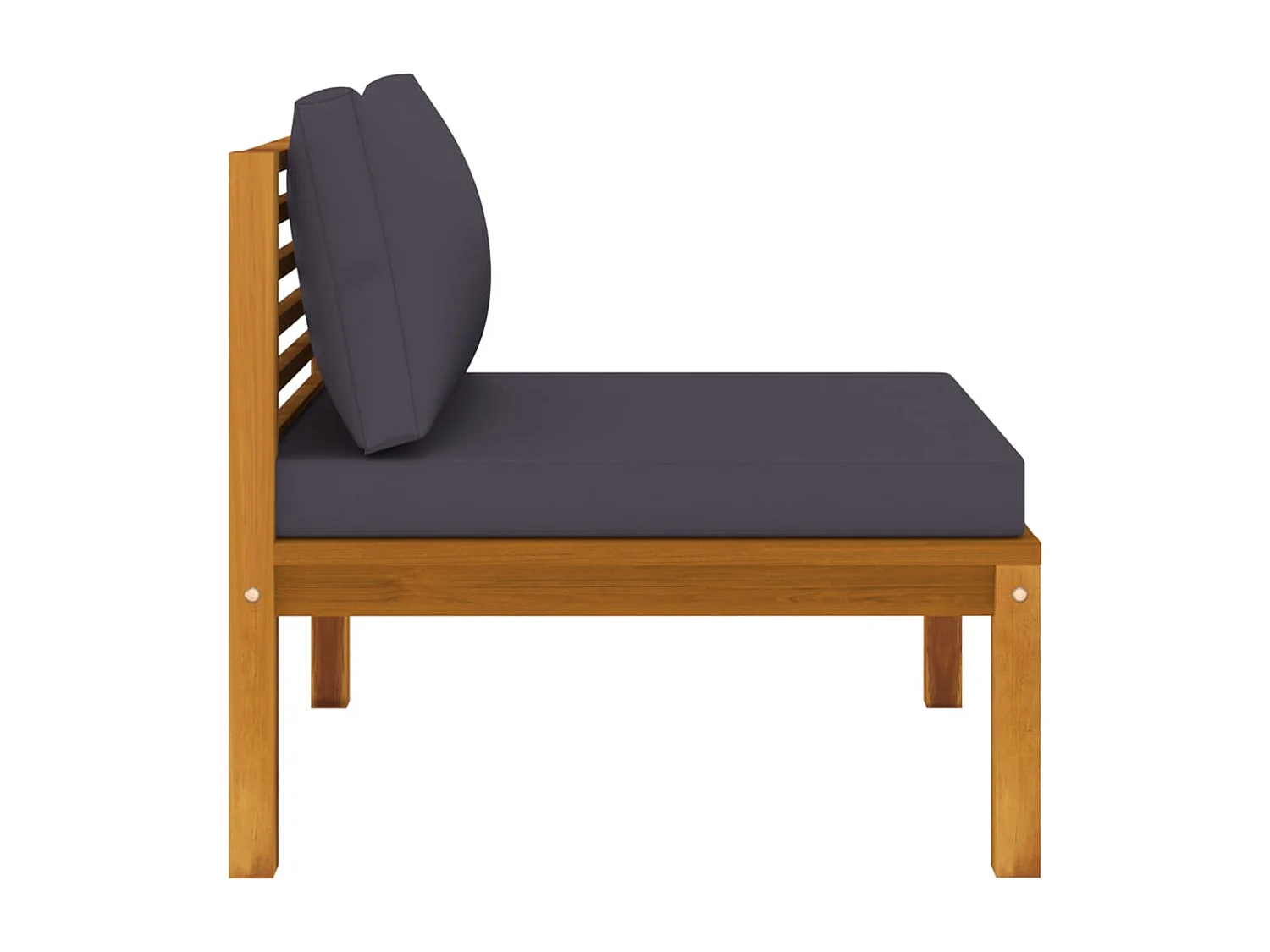 Canapé de jardin à 3 places avec coussin Bois d'acacia massif