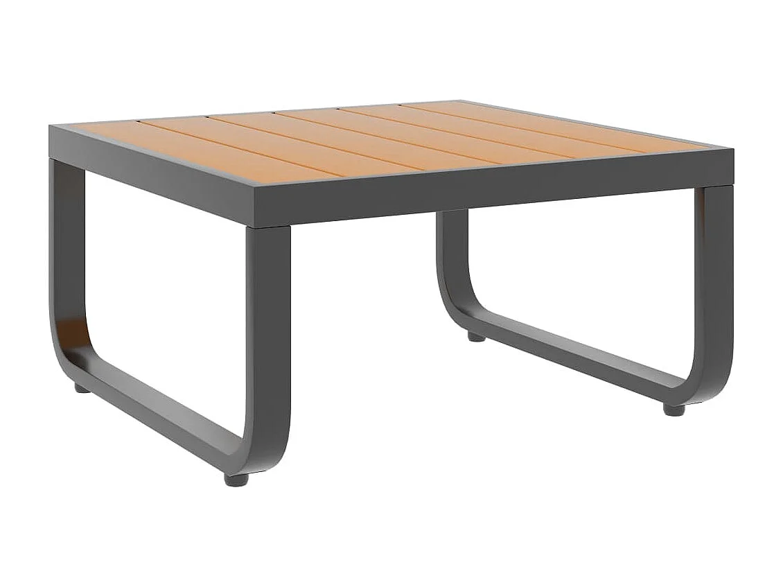 Canapé d'angle de jardin à 4 places avec coussins Aluminium WPC