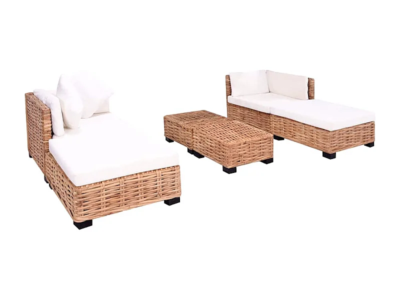 Ensemble de canapés 16 pcs Rotin naturel