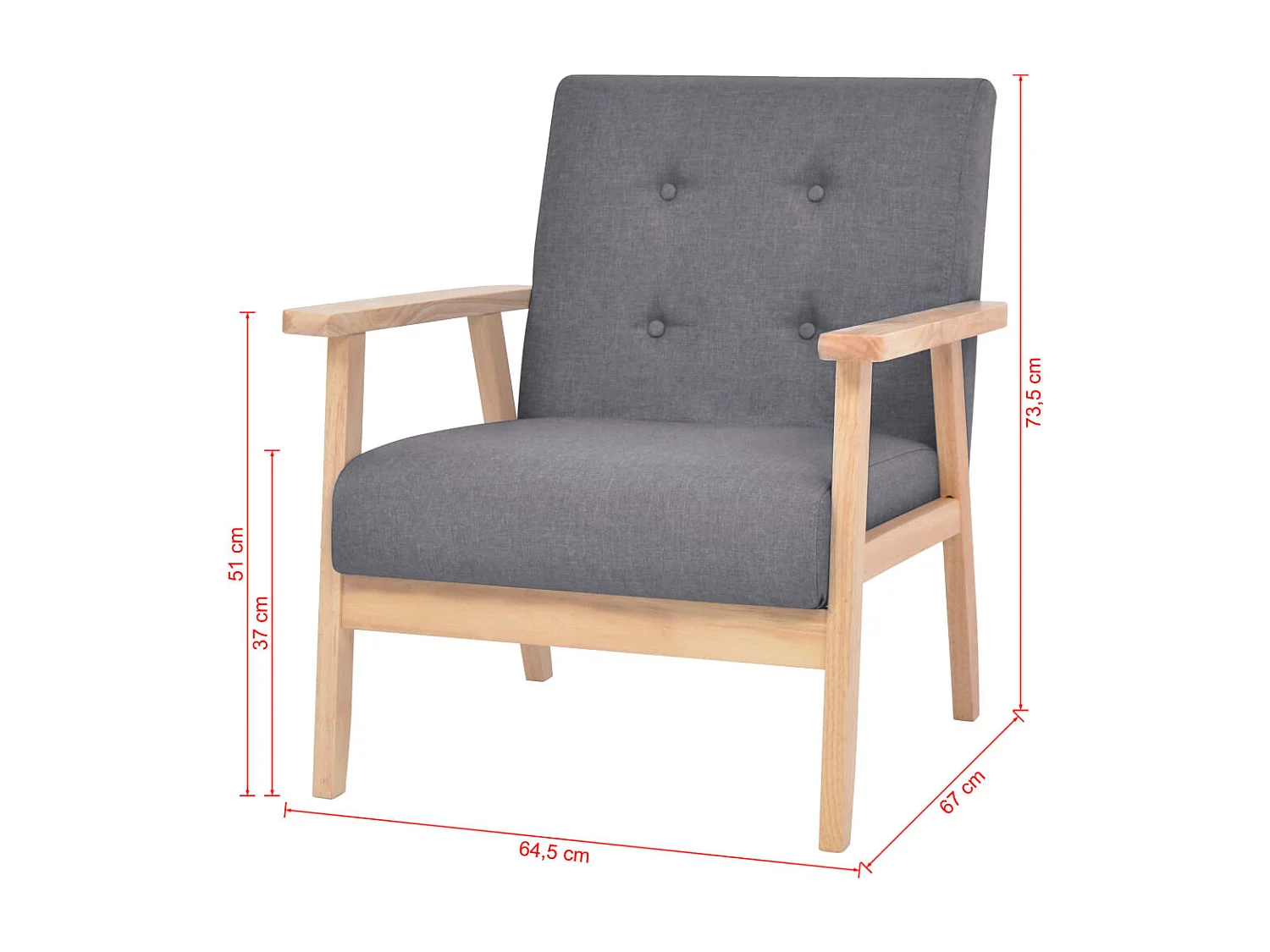 Set di Divani 2 pz in Tessuto Grigio Scuro