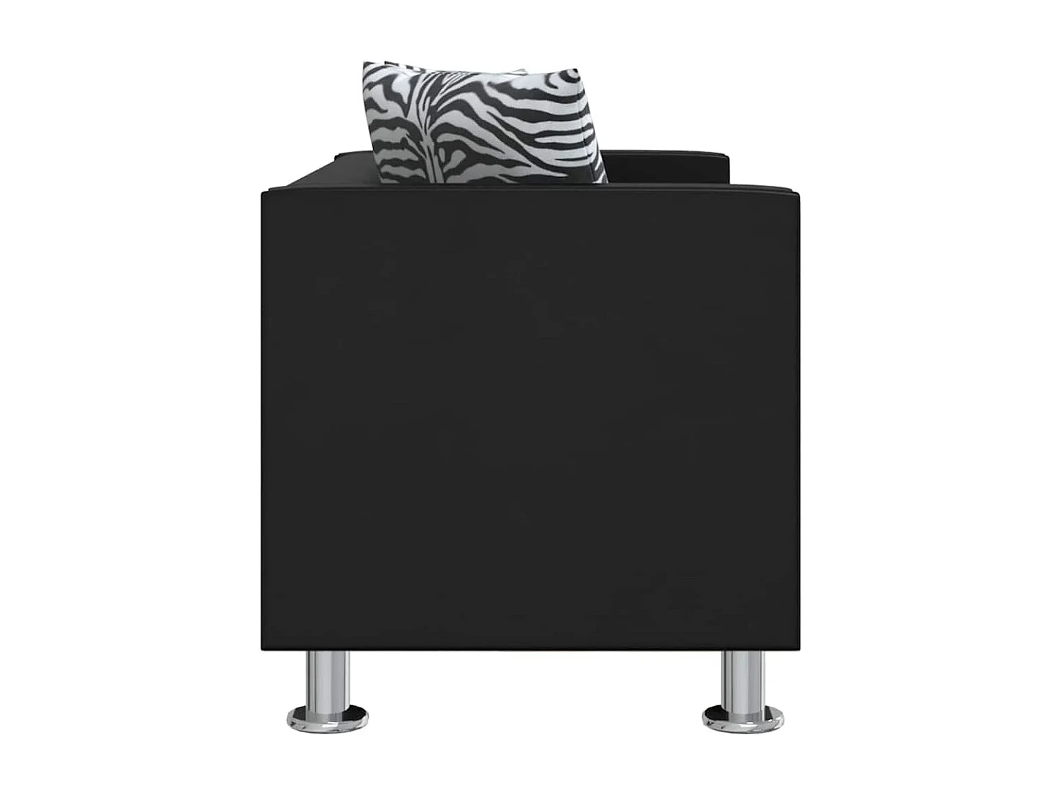 Conjunto sofás de 2 e 3 lugares + poltrona couro artific. preto