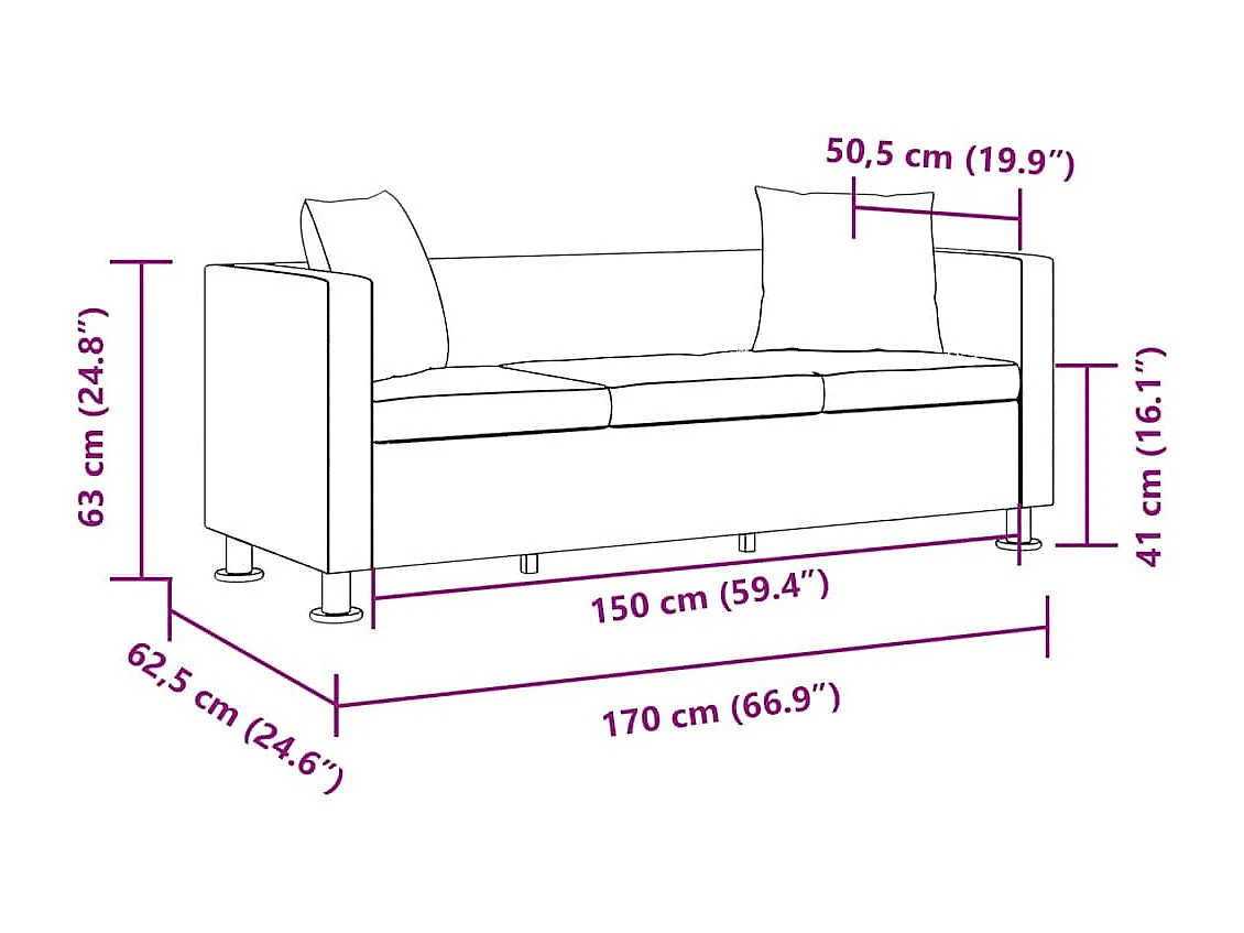 Conjunto de sofás de 2 e 3 lugares couro artificial branco