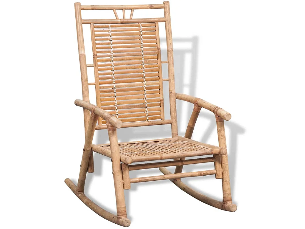 Chaise à bascule en bambou