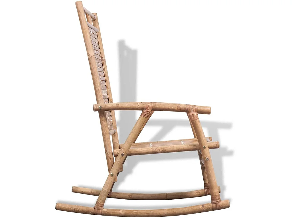 Chaise à bascule en bambou