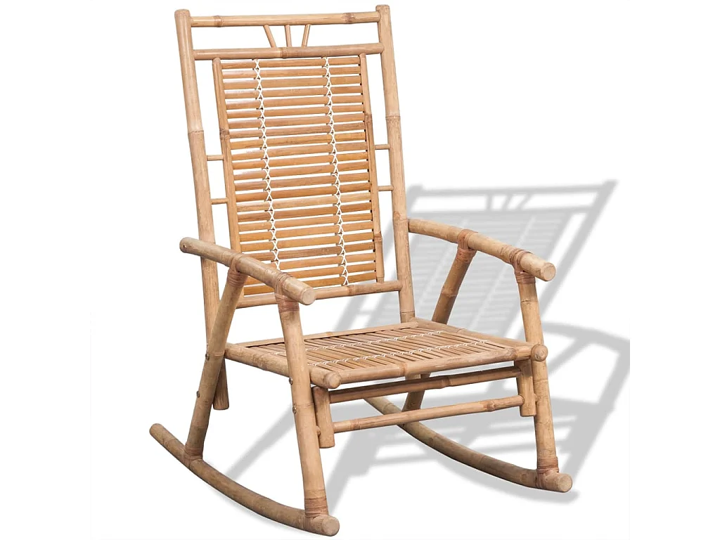Chaise à bascule en bambou