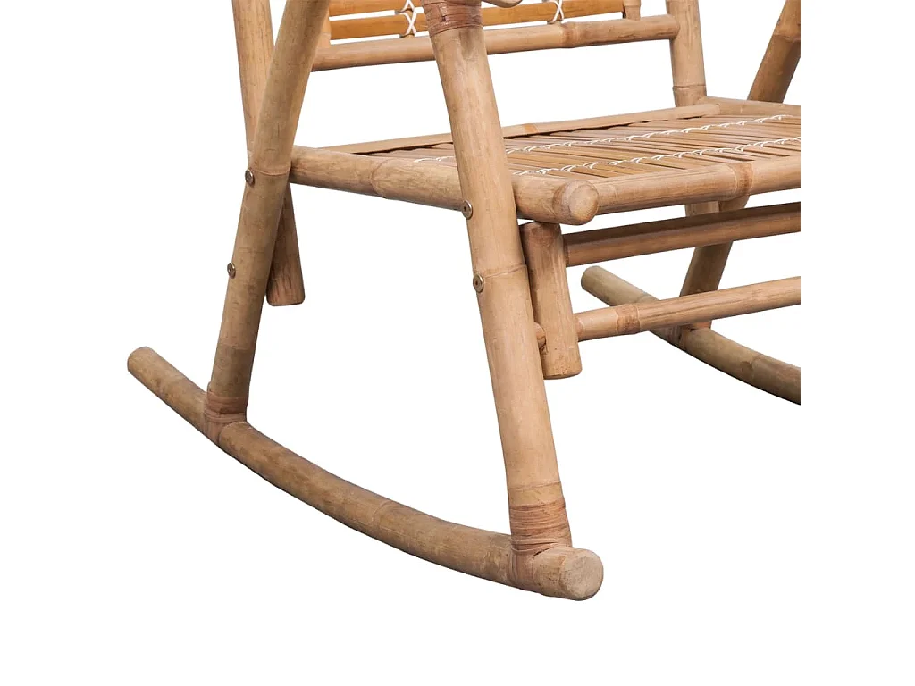 Chaise à bascule en bambou