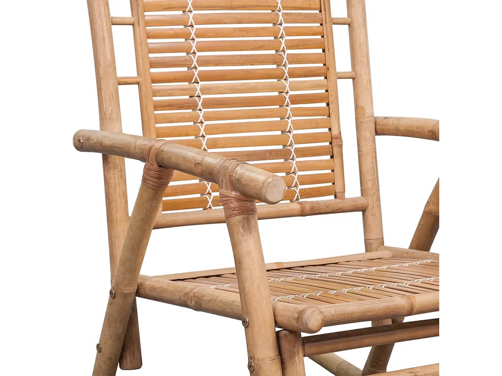 Chaise à bascule en bambou