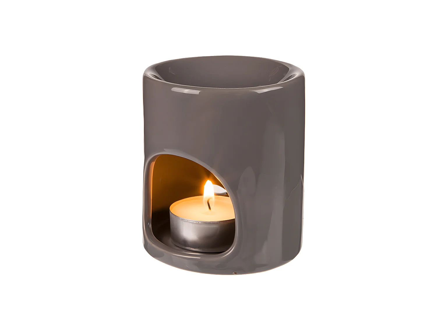 Brûle-Parfum home sweet home en céramique grise