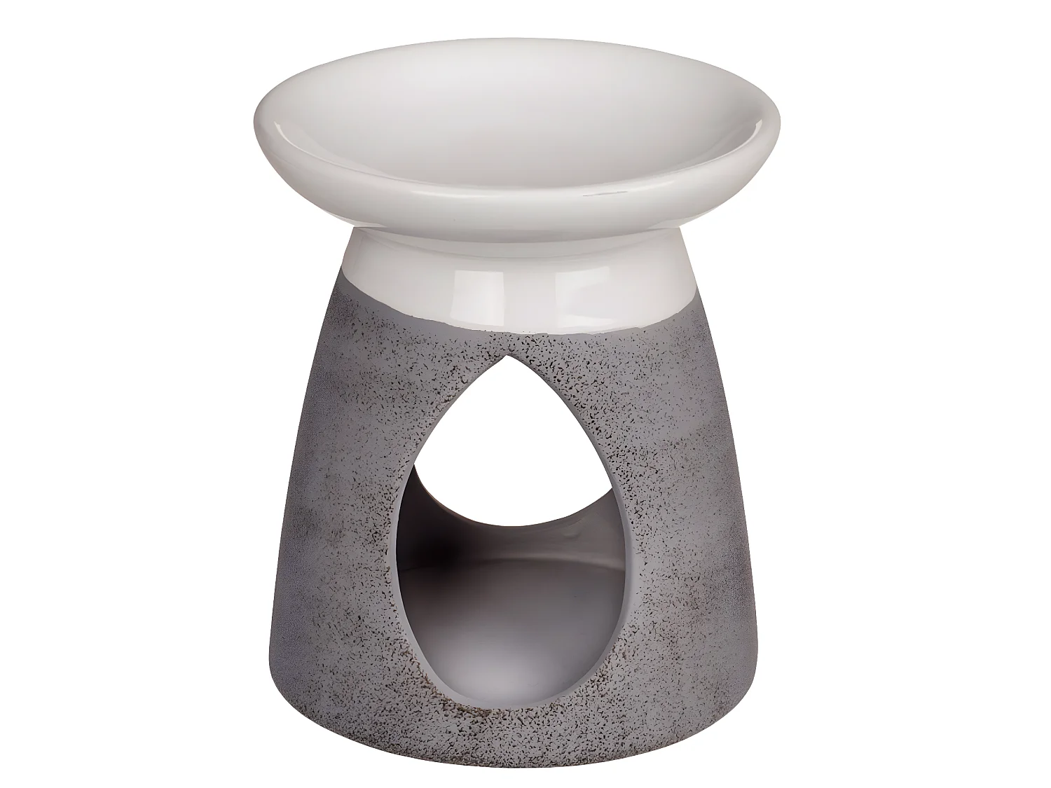 Brûle-Parfum blanc et gris en céramique