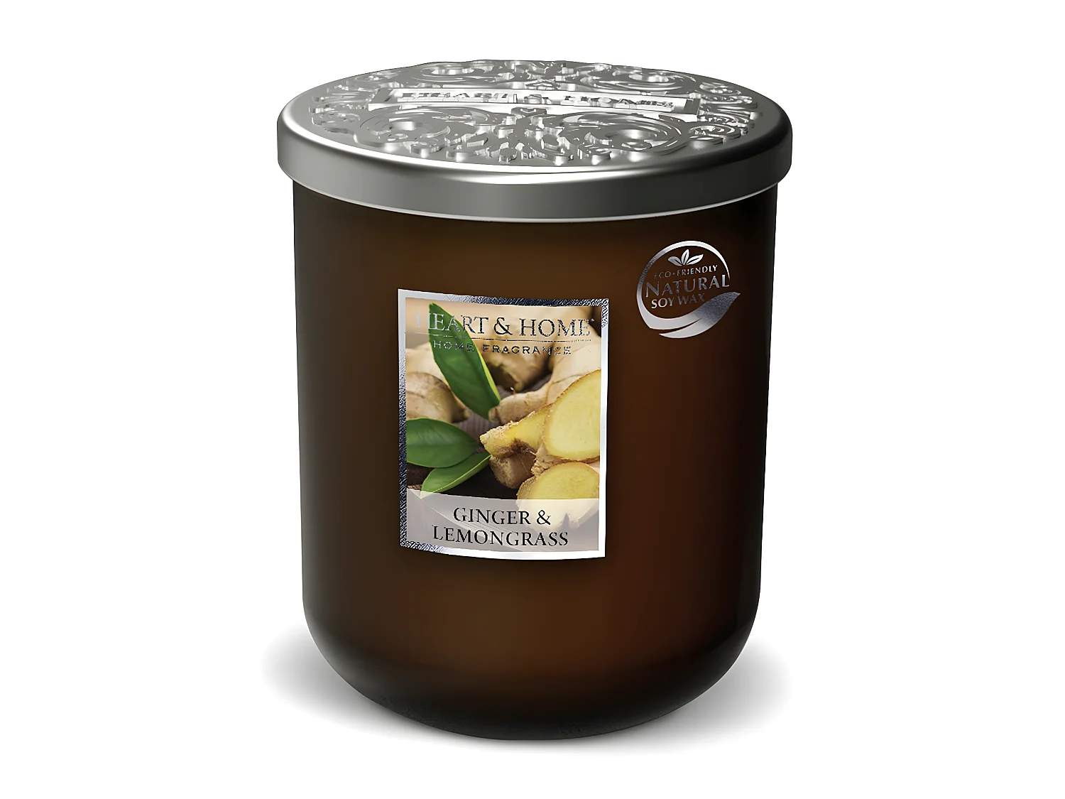 Grande jarre bougie senteur gingembre et citronnelle