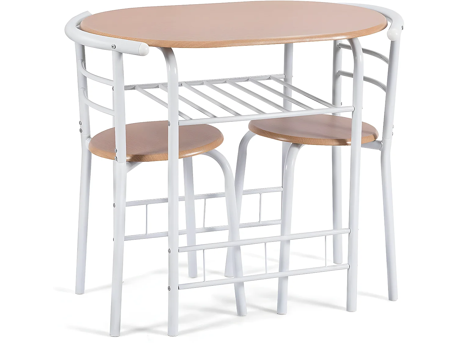 Table de cuisine avec 2 chaises pour salle à manger en couleur du bois dimension de la table:80x5 x74 cm