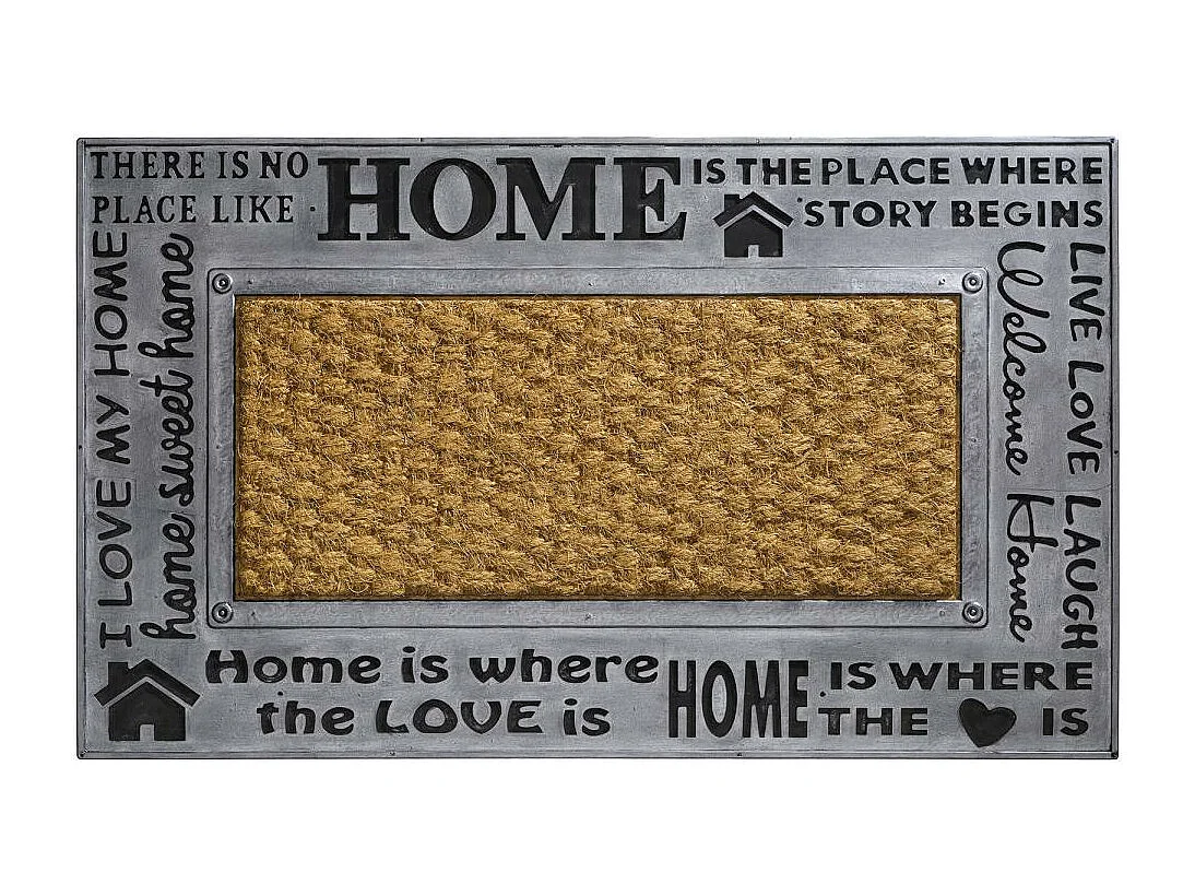 Paillasson 45x75 tissé en coco HOMTYLE gris