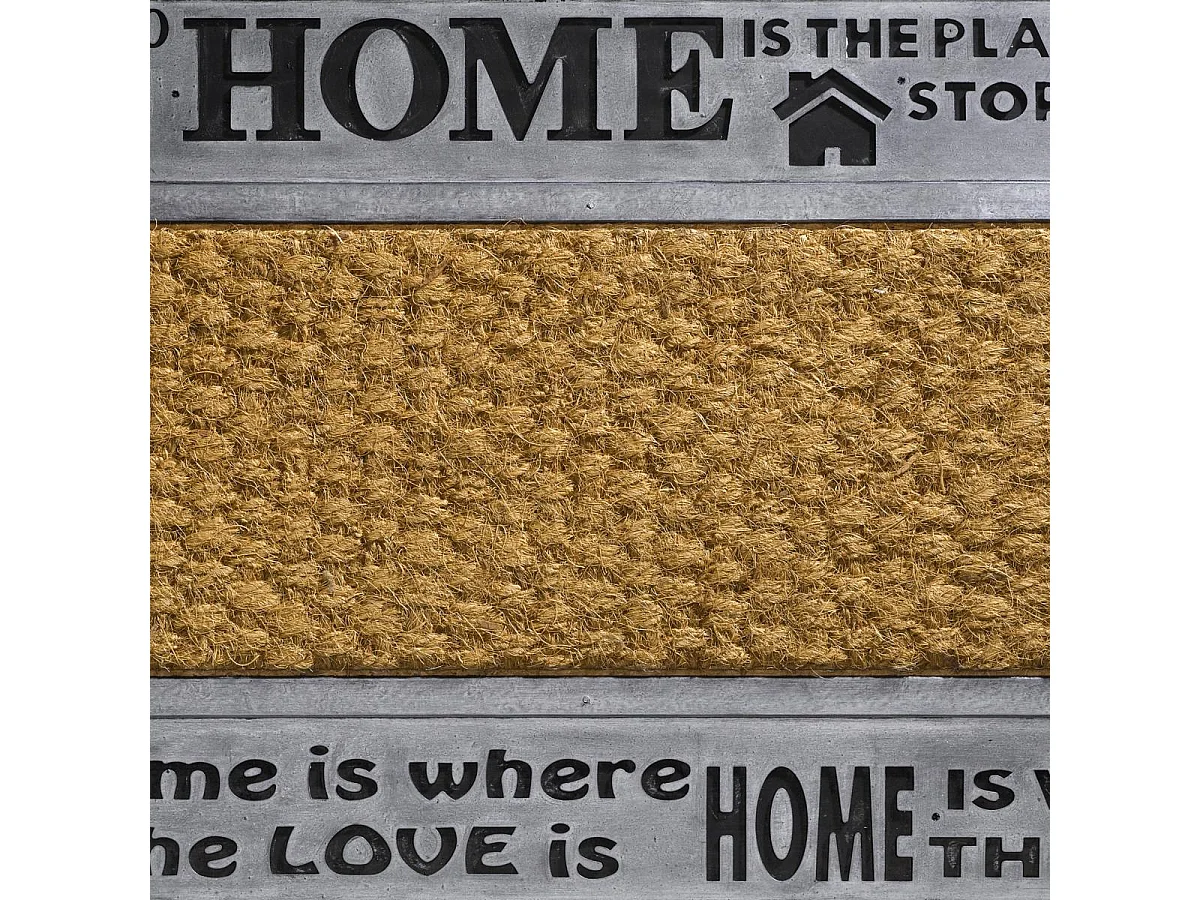 Paillasson 45x75 tissé en coco HOMTYLE gris