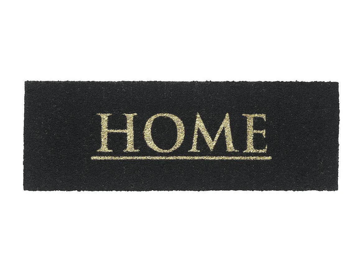Paillasson 26x75 tissé en coco HOME A noir