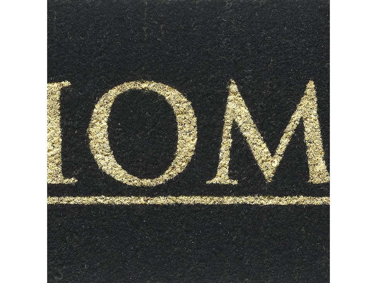 Paillasson 26x75 tissé en coco HOME A noir