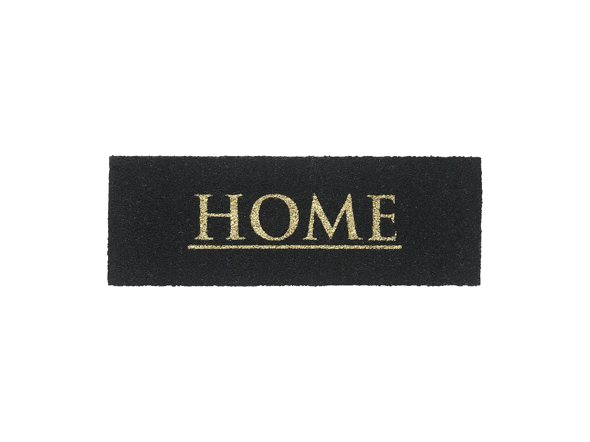 Paillasson 26x75 tissé en coco HOME A noir