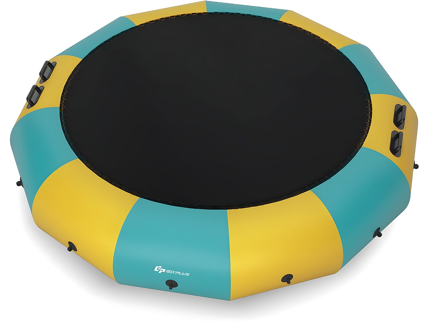 Trampoline Aquatique Gonflable 12 Pieds (367 Cm) - Pour Piscine, Lac - Avec échelle, Pompe à Air, Ancres - Capacité 226 Kg, Enfants