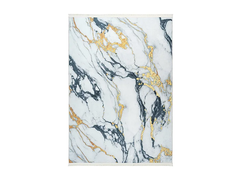 tapis chambre 120x160 tissé or rectangle motif abstrait PERY