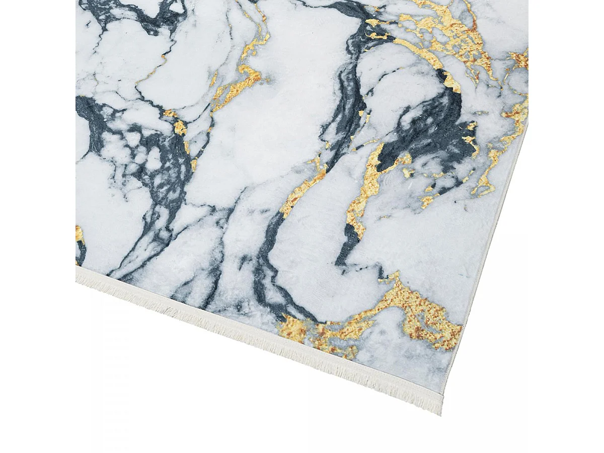 tapis chambre 120x160 tissé or rectangle motif abstrait PERY