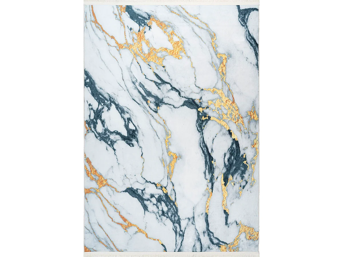 tapis chambre 120x160 tissé or rectangle motif abstrait PERY