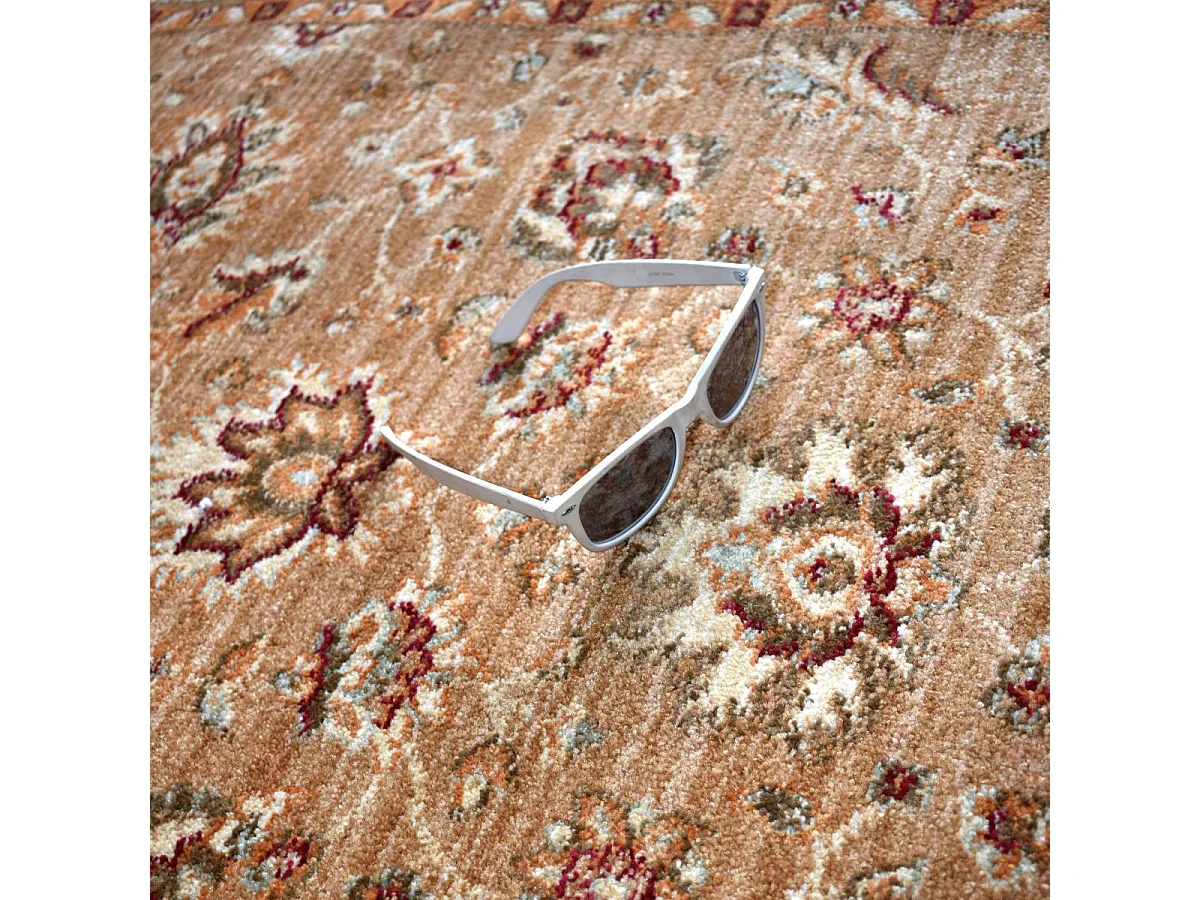 Tappeto orientale 120x180 rettangolo beige e avorio intrecciato modello tradizionale CHOBAY A