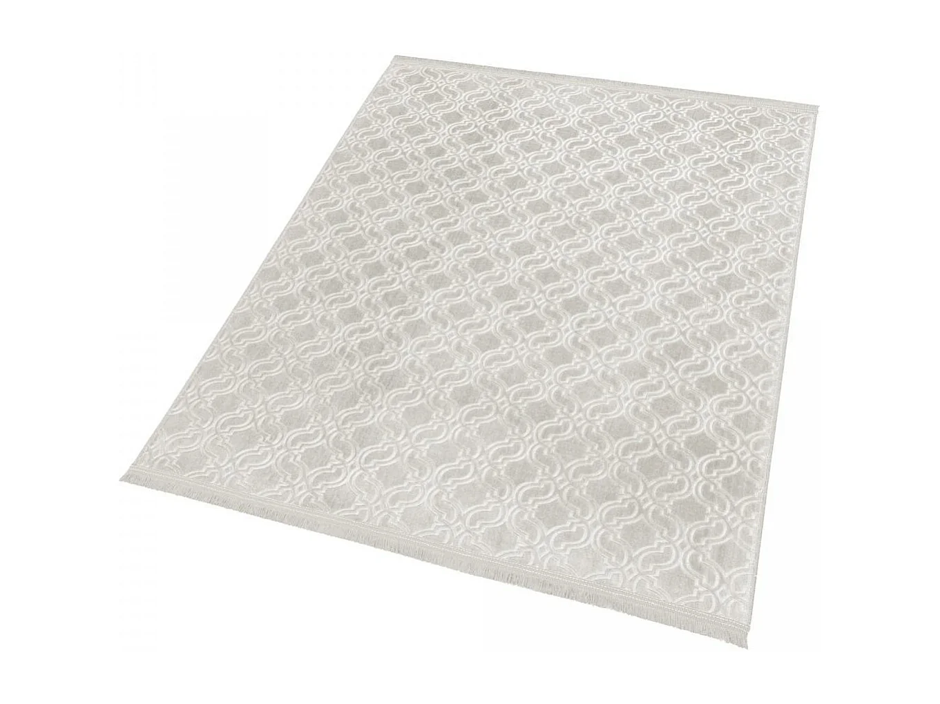 tapis couloir 80x280 tissé beige rectangle motif géométrique PERIU