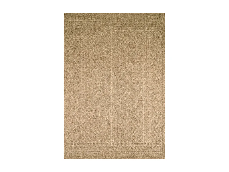 Tapis extérieur 80x300 tissé kilim beige JUTE ART C