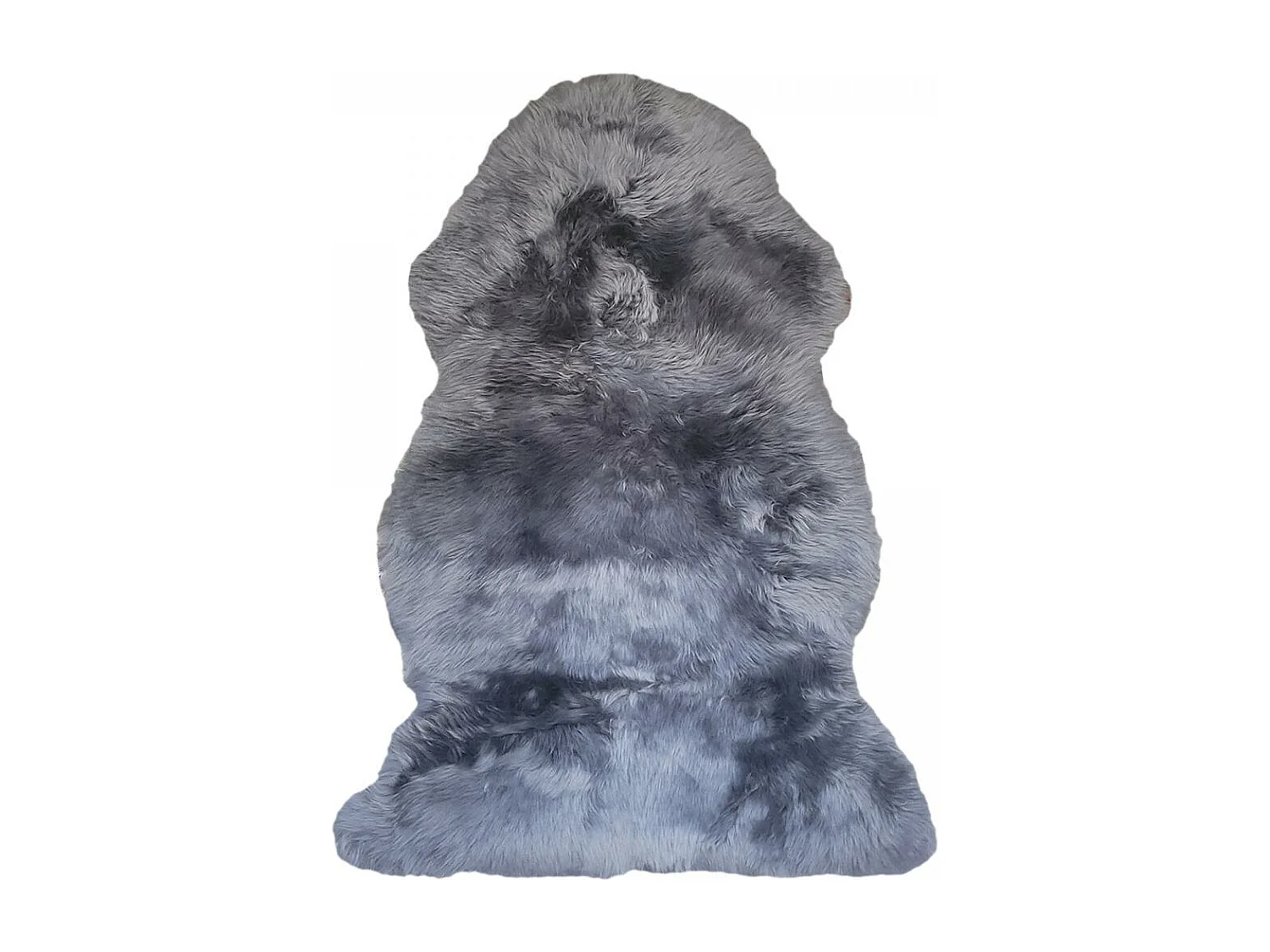 Tapis longs poils shaggy 60x95 forme originale fait main anthracite en laine