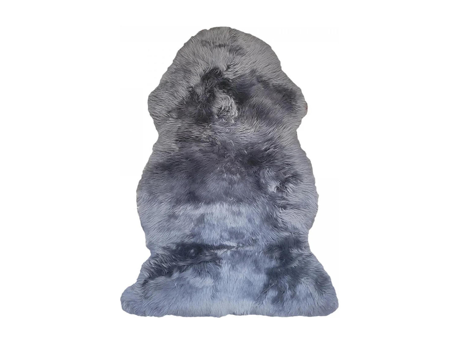 Tapis longs poils shaggy 60x95 forme originale fait main anthracite en laine