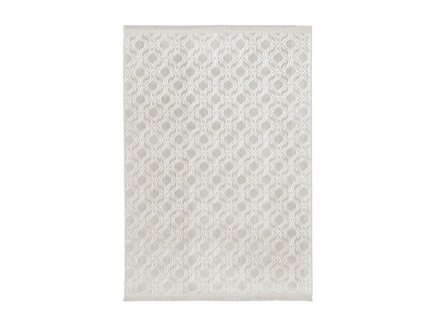 tapis chambre 80x140 tissé beige rectangle motif géométrique PERIU
