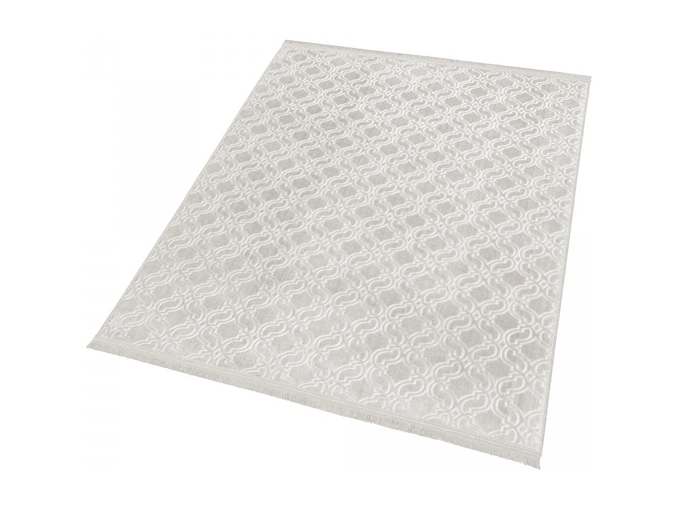 tapis chambre 80x140 tissé beige rectangle motif géométrique PERIU
