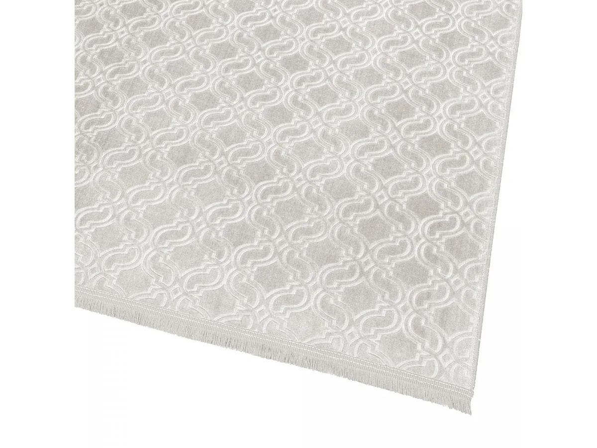 tappeto per camera da letto 80x140 tessuto rettangolare beige motivo geometrico PERIU