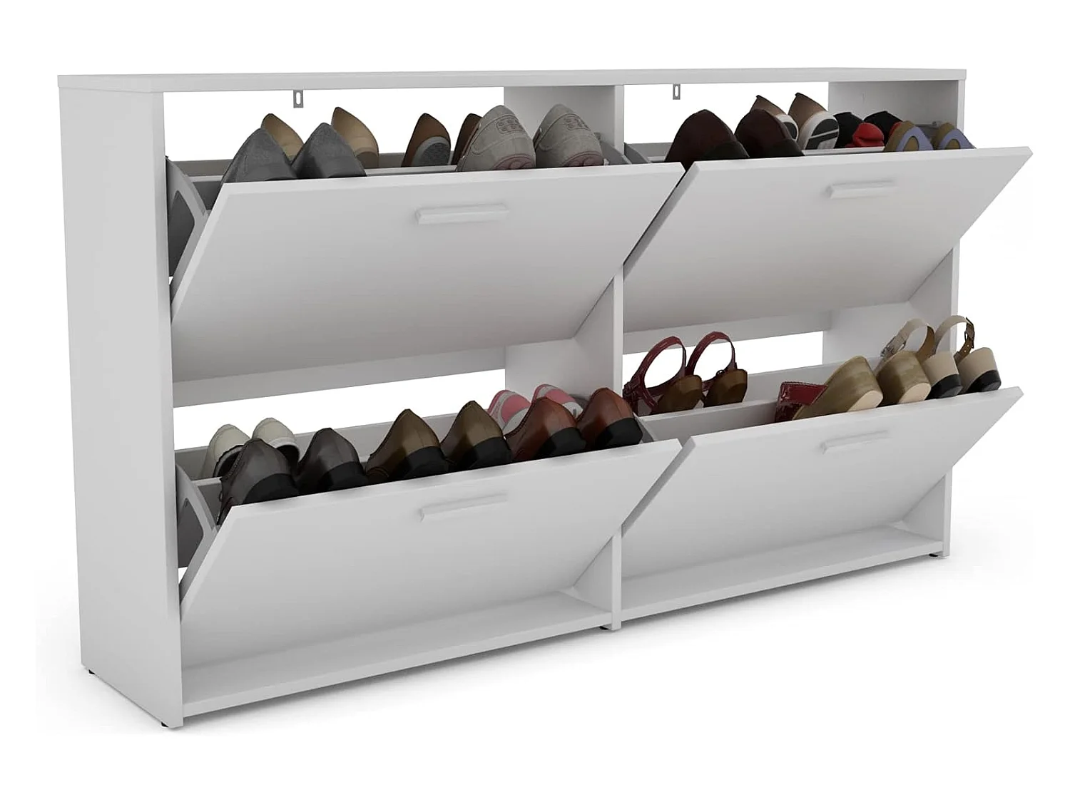 Meuble à chaussures entrée, meuble à chaussures en bois 134 x 29 x 77,5 cm