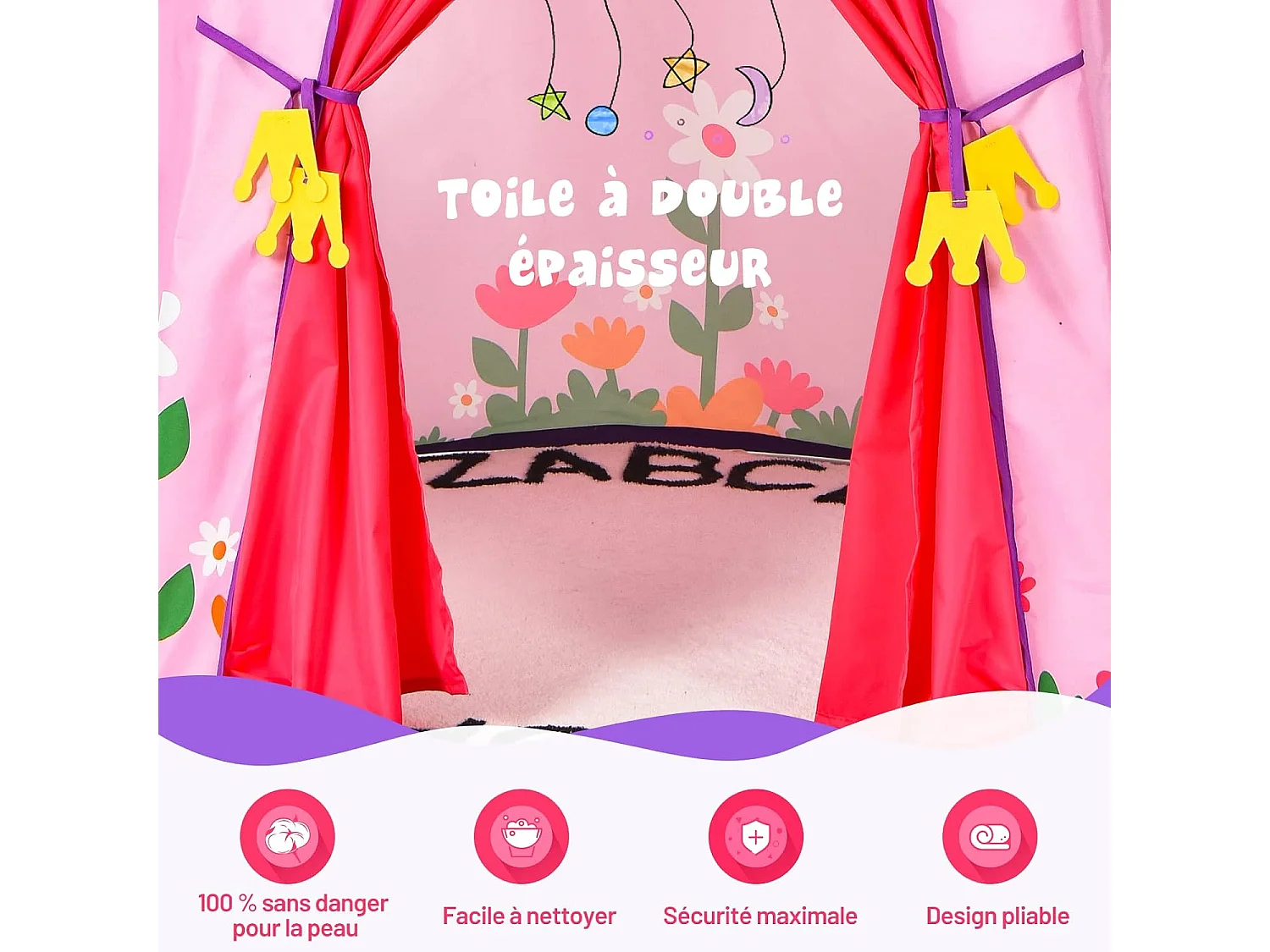 Tente de Jeu Portable Enfants avec Sac de Transport