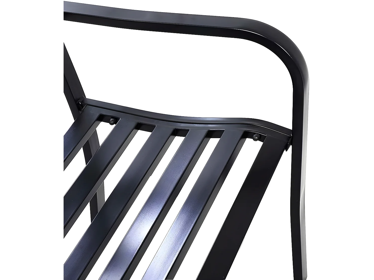 Banc de Jardin 2 Places en Métal 127 x 60 x 85 cm Style Classique Charge max : 280 KG Banquette de Jardin