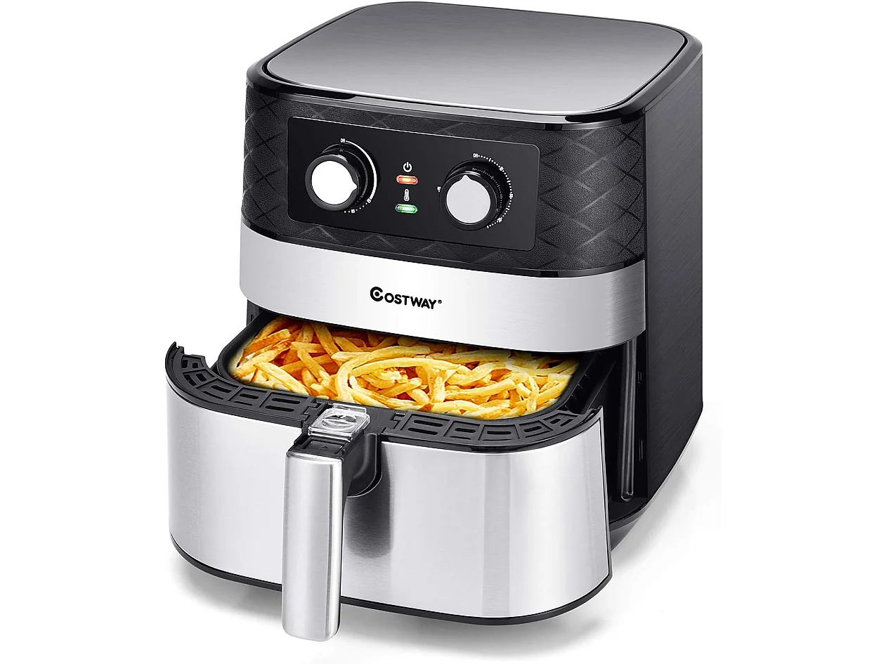 Friteuse sans huile 5 l friteuse à air chaud 1700w avec minuterie et contrôle de température