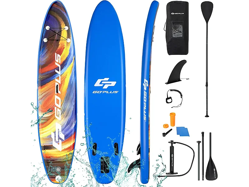Planche de Stand up Paddle Gonflable avec Laisse de sécurité, kit de réparation et sac de transport, avec accessoires complets, 335CM