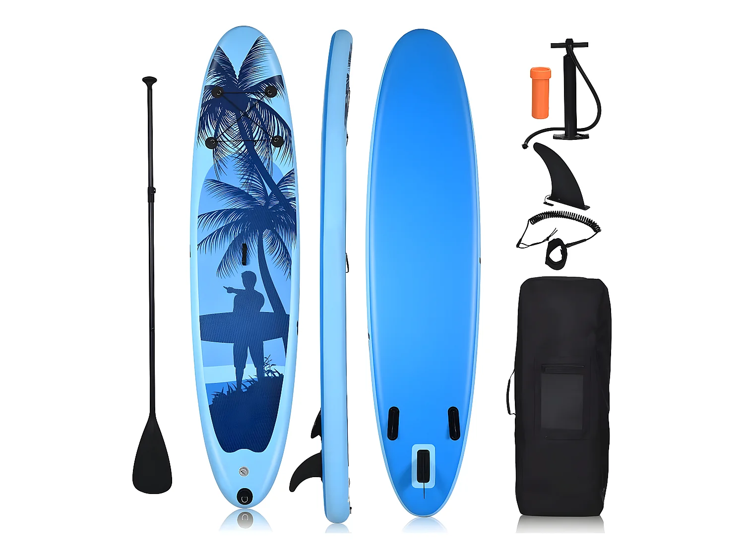 Stand up paddle gonflable en pvc 76x15x297cm