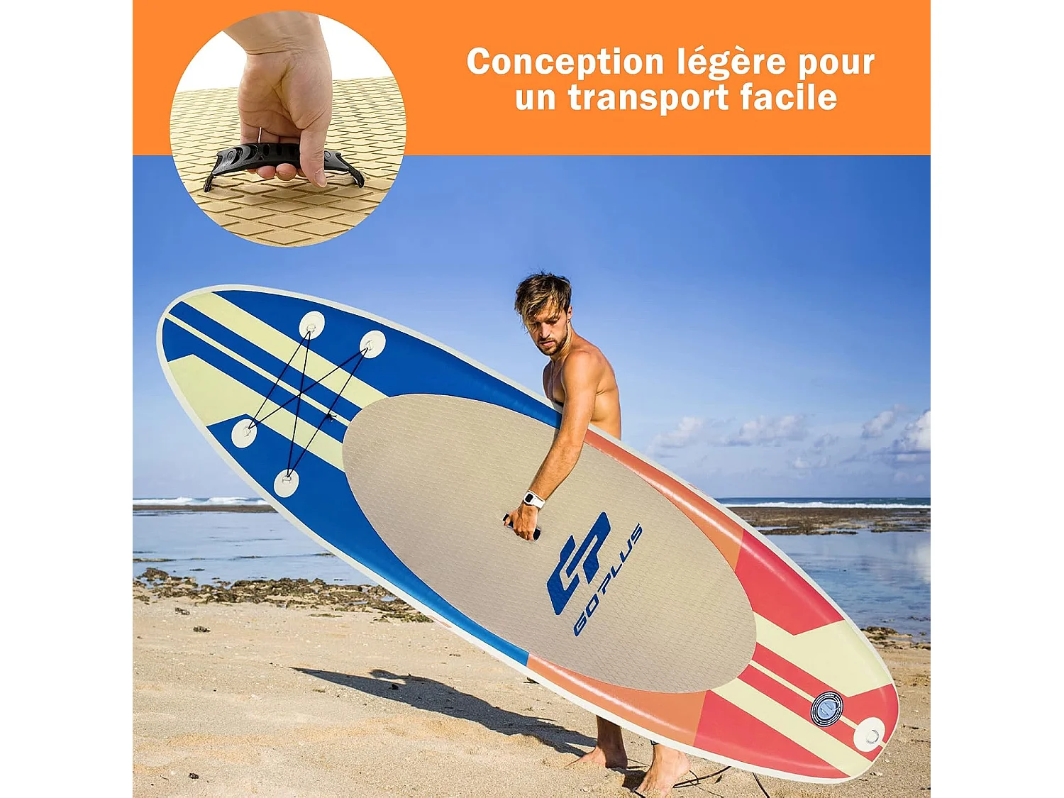 Stand up paddle gonflable 335x76x15cm
