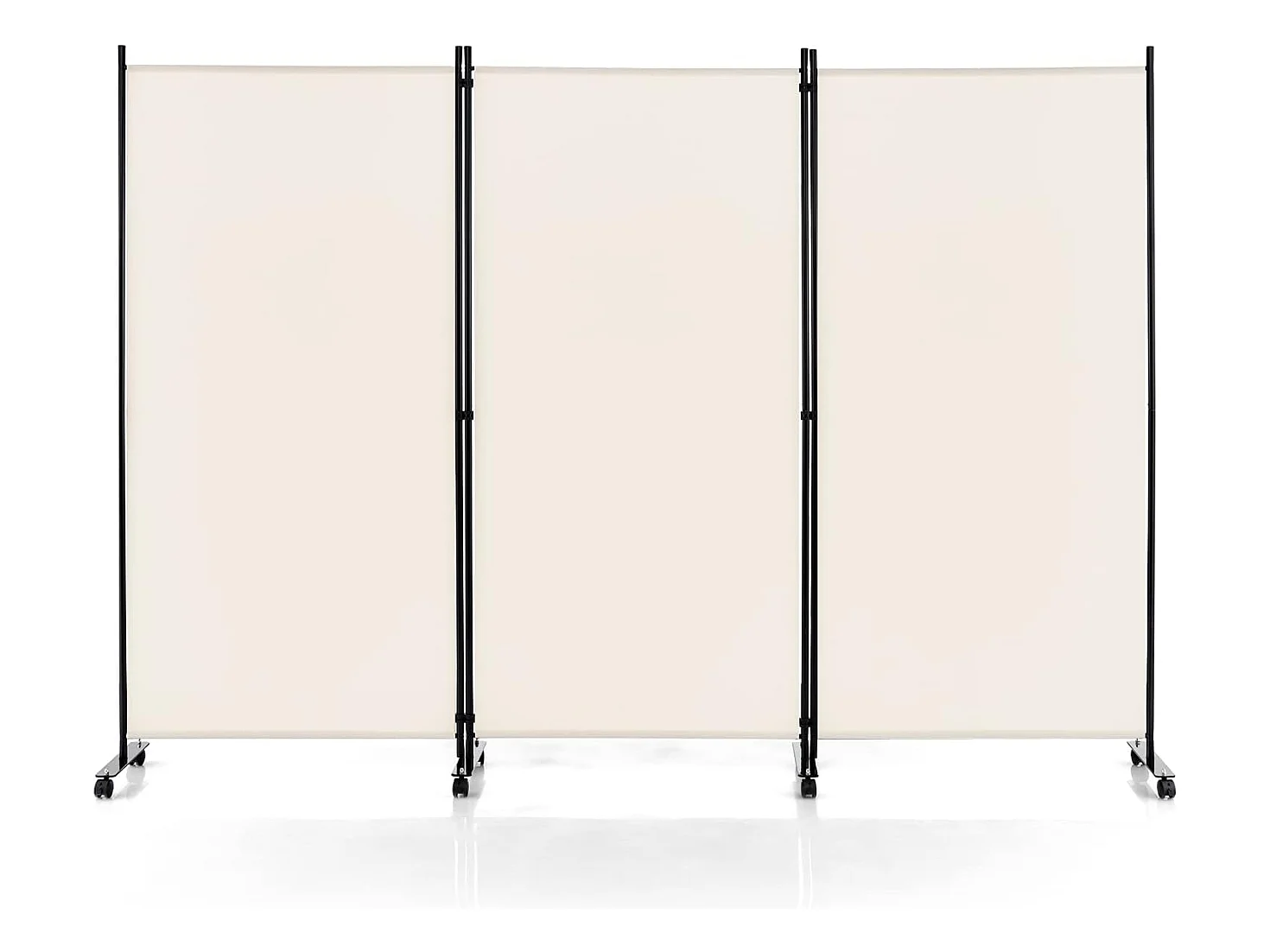 Paravent Intérieur à 3 Panneaux Pliable Détachables 262x180cm