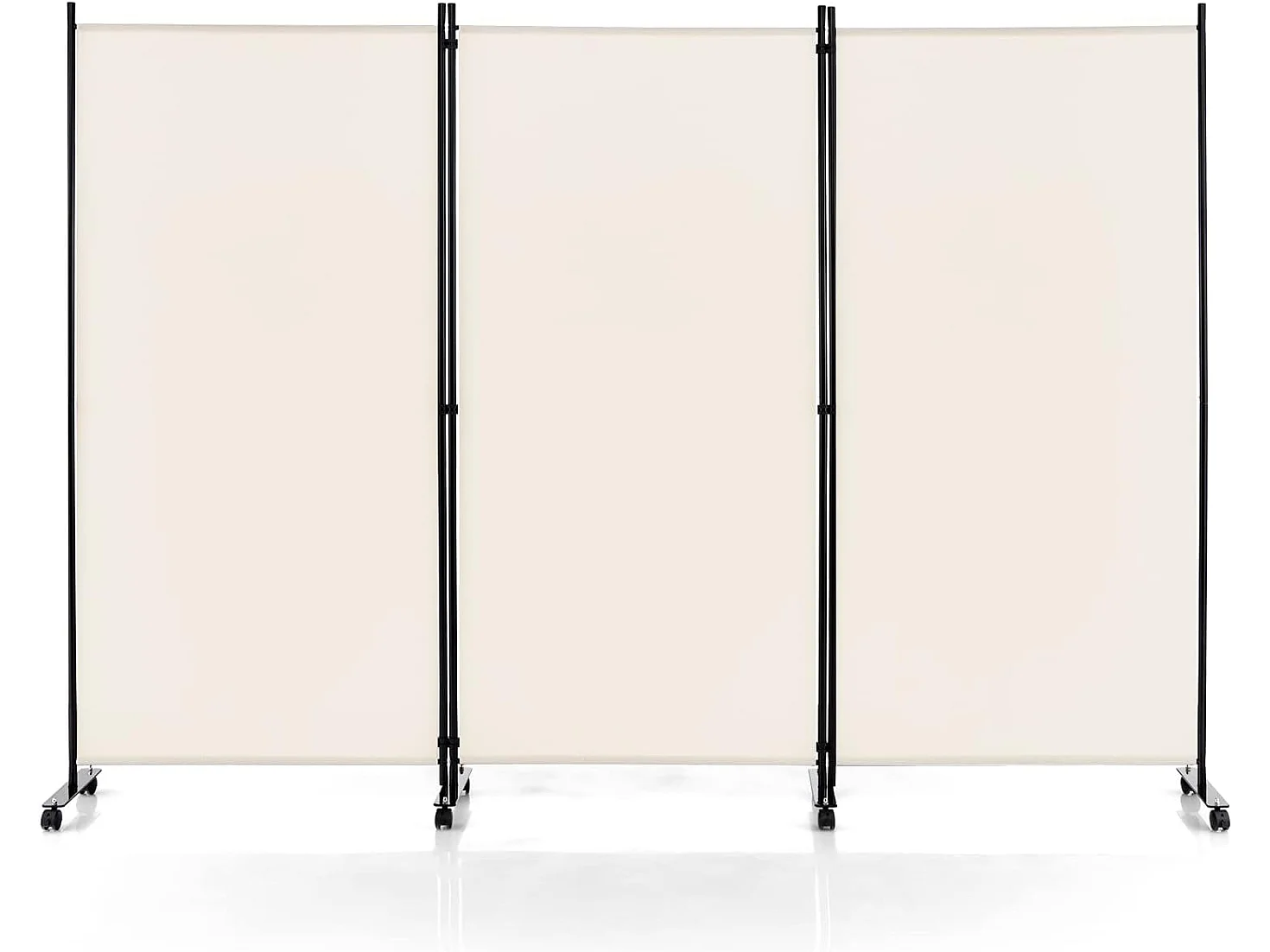 Paravent Intérieur à 3 Panneaux Pliable Détachables 262x180cm