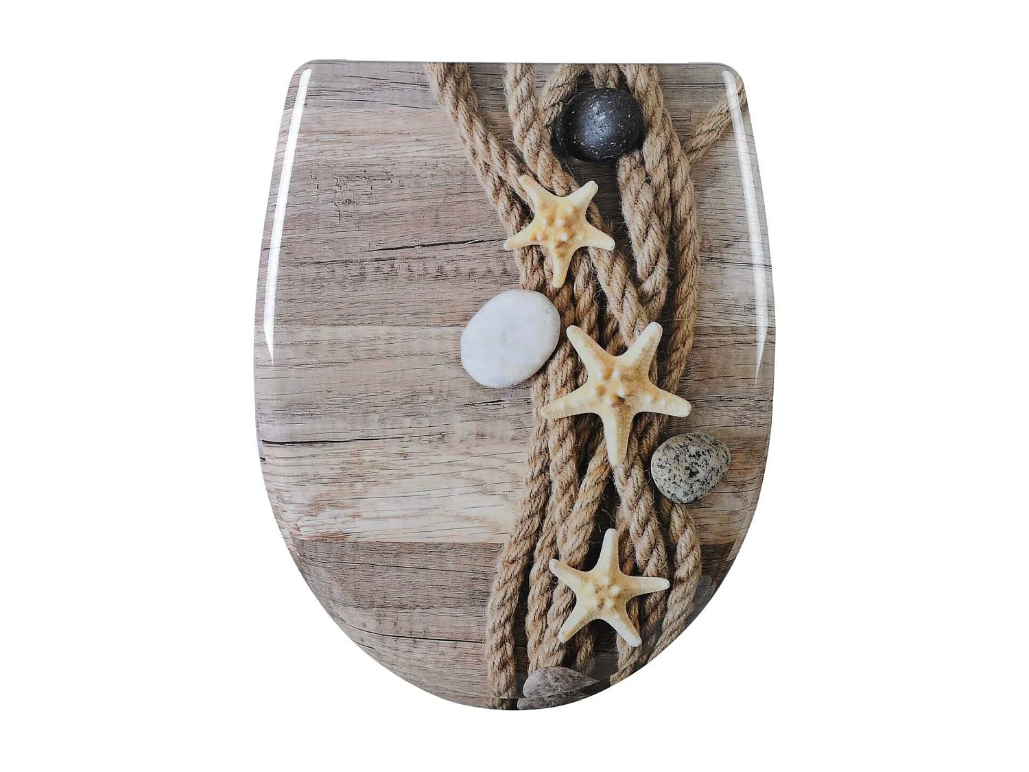 Assento sanitário em corda de cânhamo Starfish duroplast com fechamento suave e fixação rápida 19_0000724