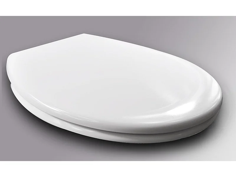 Tapa de inodoro tapa de inodoro de plástico blanco con descenso automático y fijación rápida 19_0000677