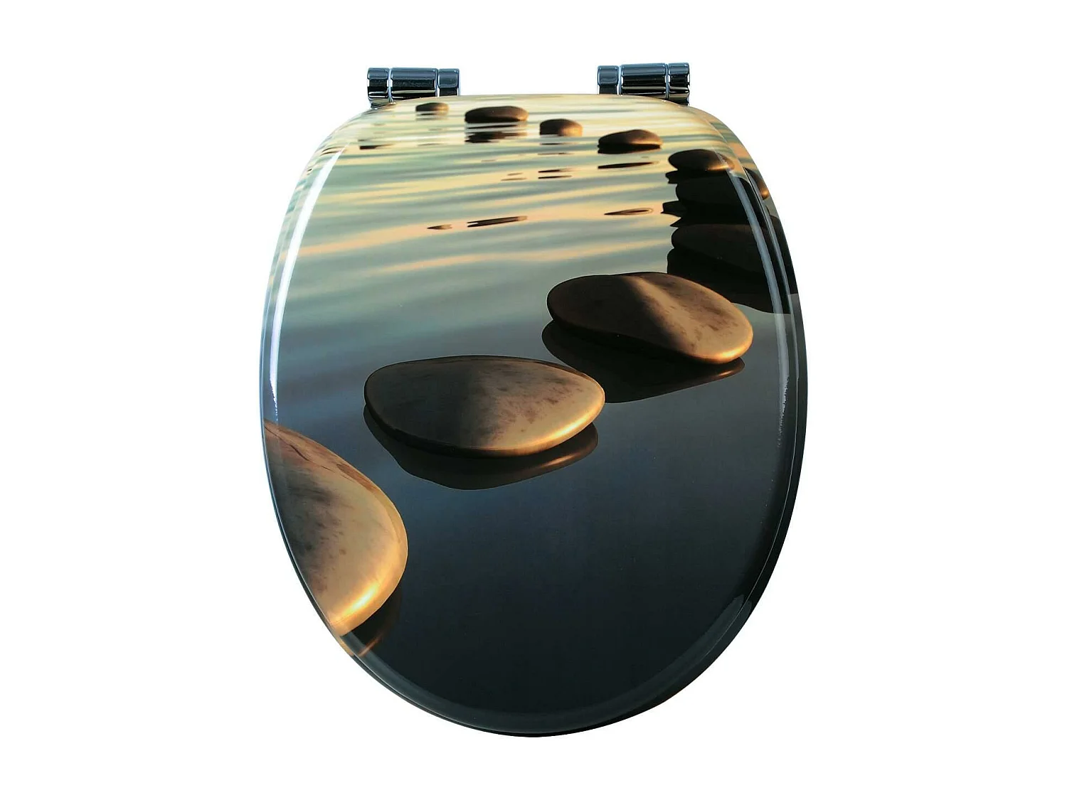 Tapa de inodoro MDF con cierre suave Stones gris 19_0000676